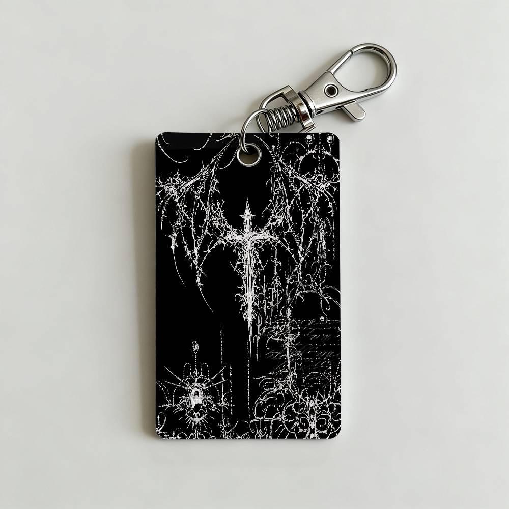 Gothic Cyber Sigil Cross Card  - Lanyard Badge Holder 评论和价格