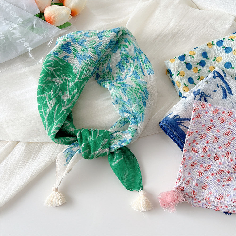 Summer Scarf Colorful Flower P - Bandana Cotton 评论和价格