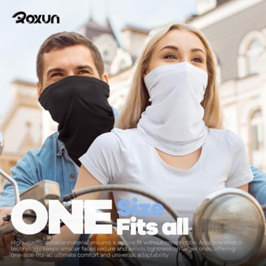 ROXUN 4 Pack Neck Gaiter, Cool - Face Scarf Mask 评论和价格