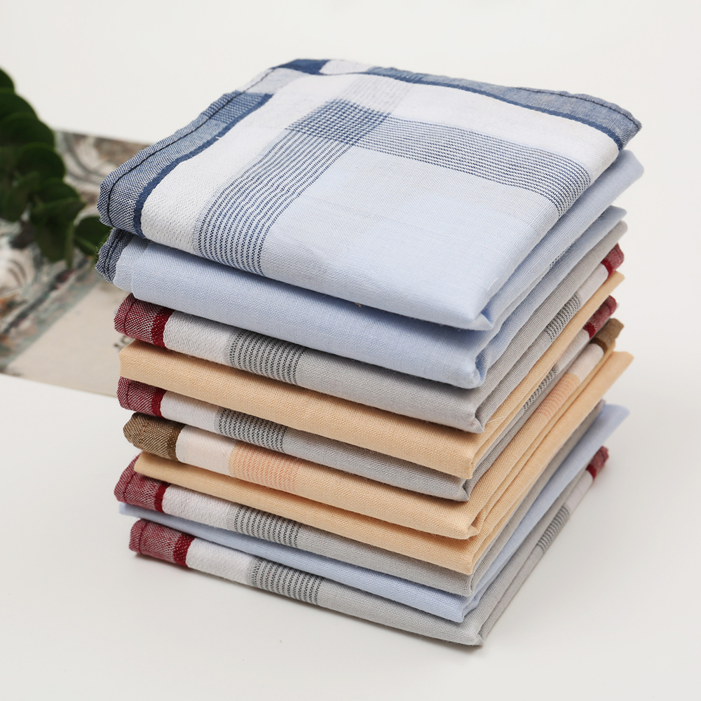 Men's Pure Cotton Yarn-Dyed Ha - Handkerchief Cotton Men 评论和价格