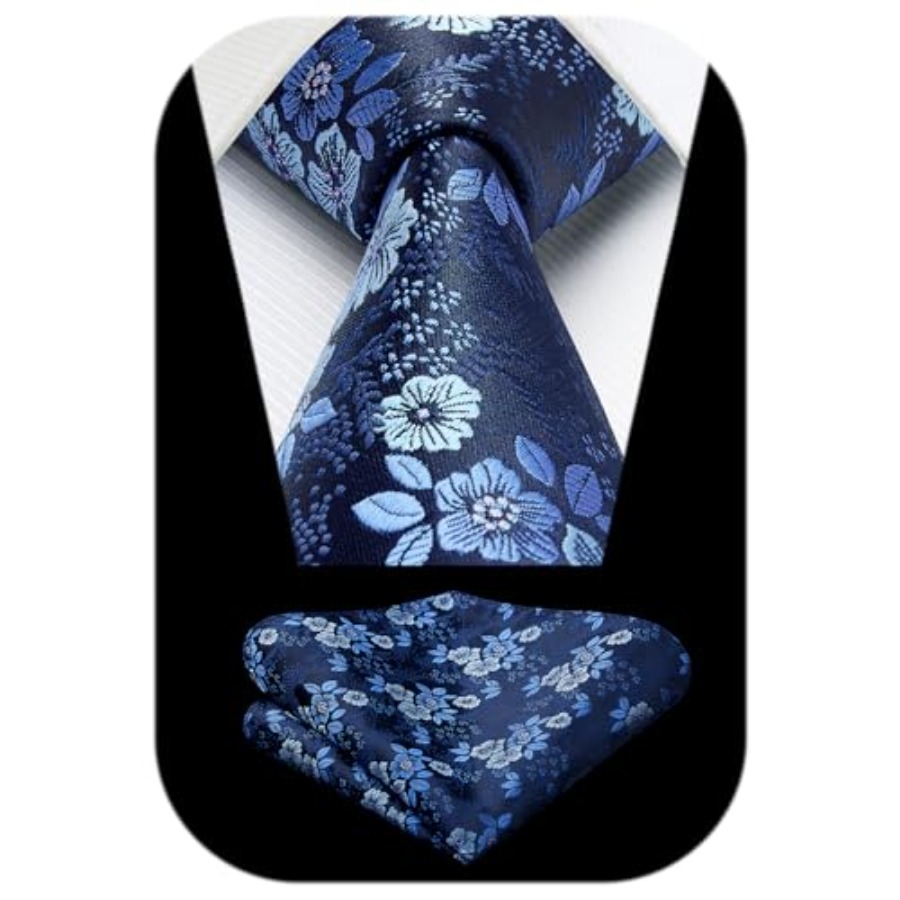 Extra Long Ties for Men Classi - Pocket Square Set 评论和价格