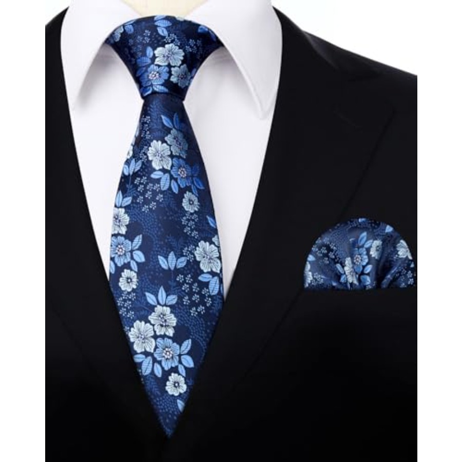 Extra Long Ties for Men Classi - Pocket Square Set 评论和价格