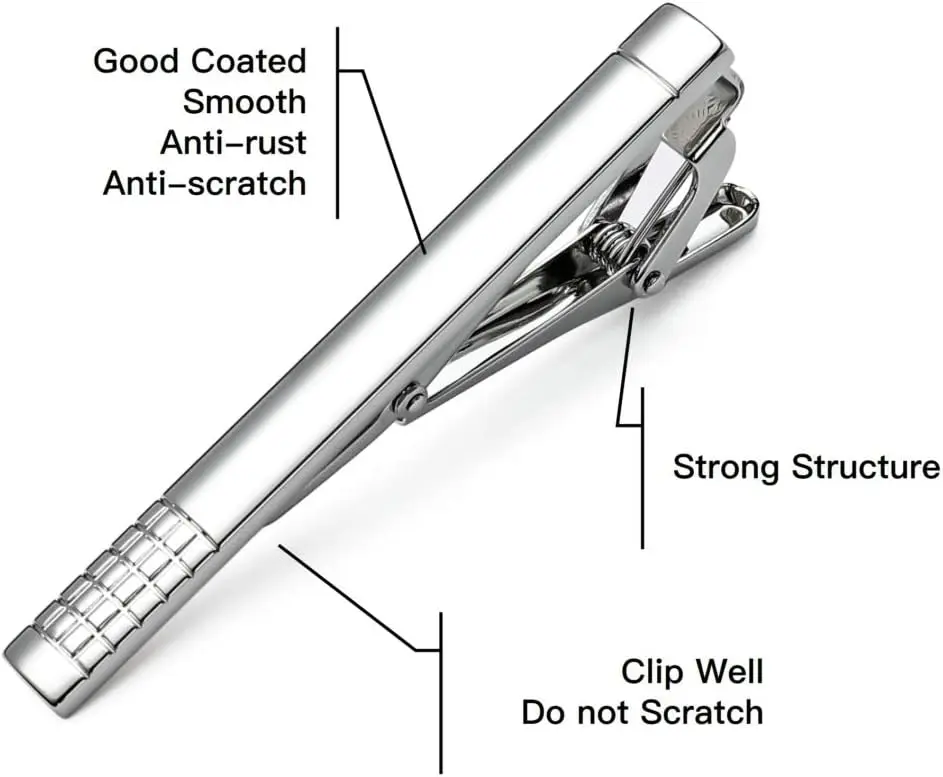 Tie Clips for Men, Classic Sty - Tie Bar Set Gift 评论和价格