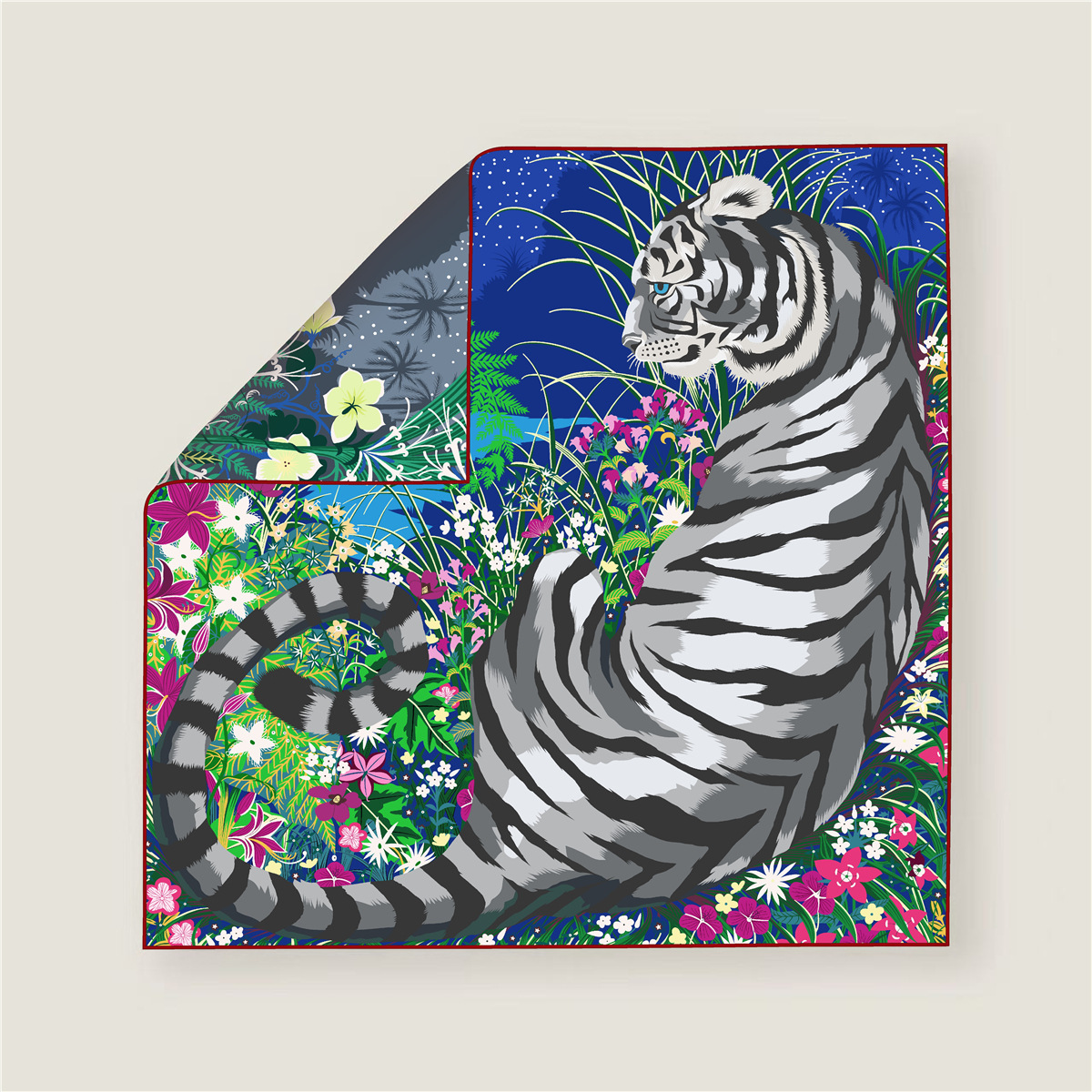 70CM Curled Edge Twill Silk Sq - Scarf Silk Square 评论和价格