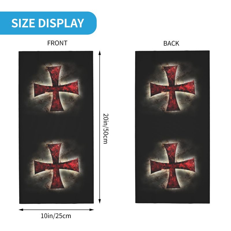 Custom Knights Templar Flag Ba - Neck Warmer Tube 评论和价格
